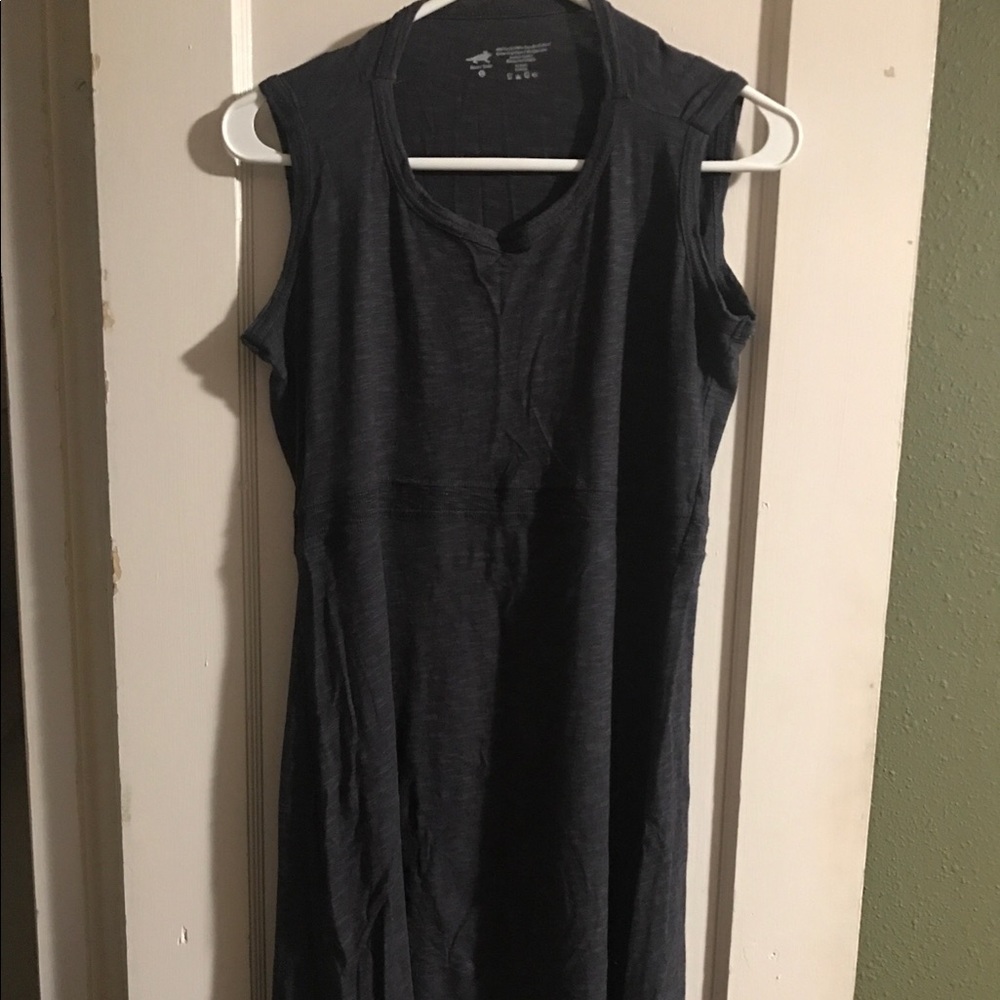 Grey Cotton Sleeveless Dress
